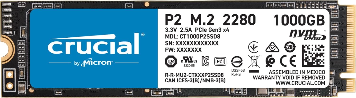 Crucial M.2 NVME SSD P2 1TB Crucial M.2 NVME SSD P2 1TB